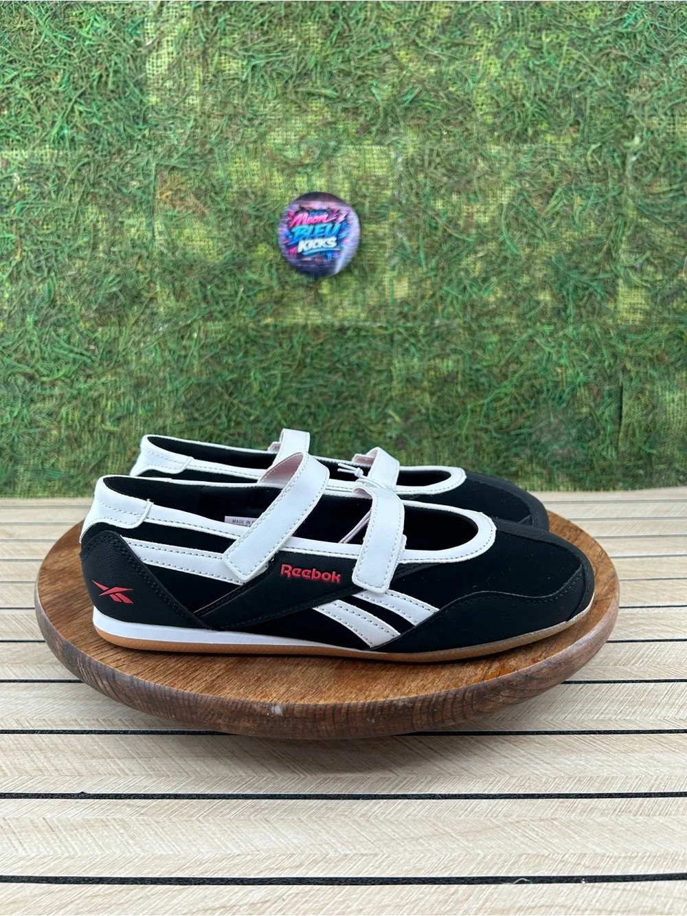 Reebok Black and white Mary Jane sneakers